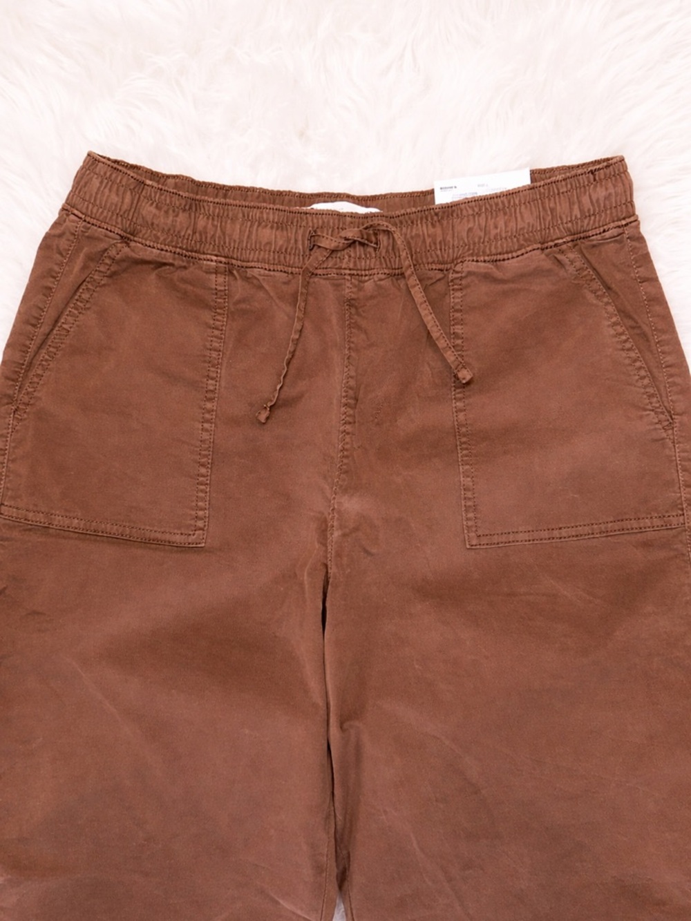 SO High Rise Utility Joggers Cinnamon Brown Size L NWT Comfy Trendy Casual Pants - Picture 2 of 5